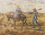 Vincent Van Gogh Morning:Peasant Couple Going to Work (nn04) china oil painting artist